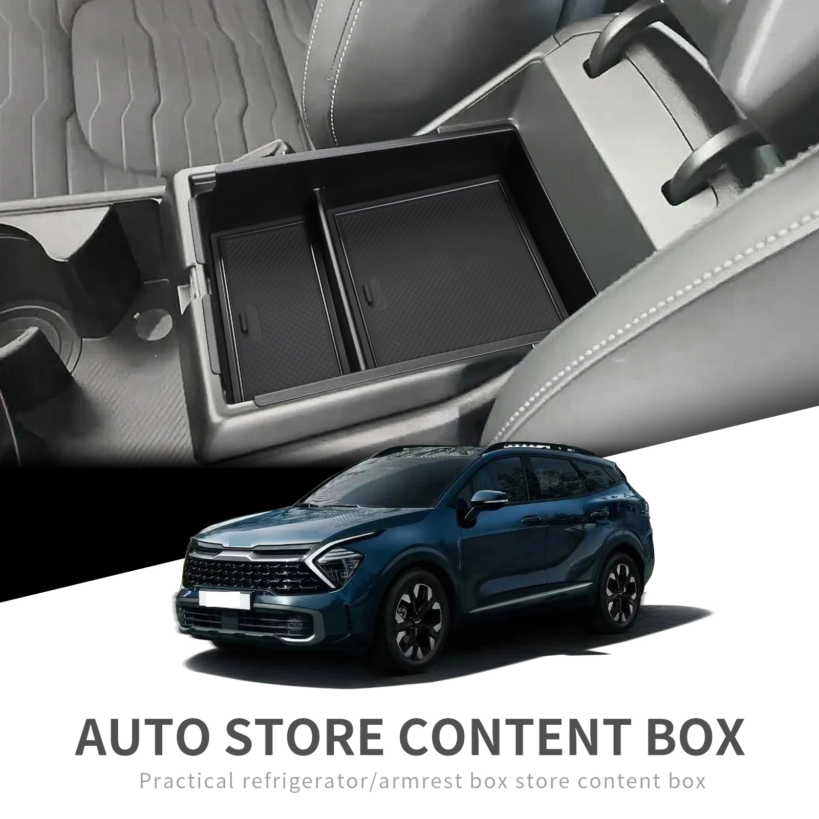 

Smabee Car Armrest Storage Box for Kia Sportage NQ5 2022 + Center Console Tray Organizer Interior Accessories Central Tidying