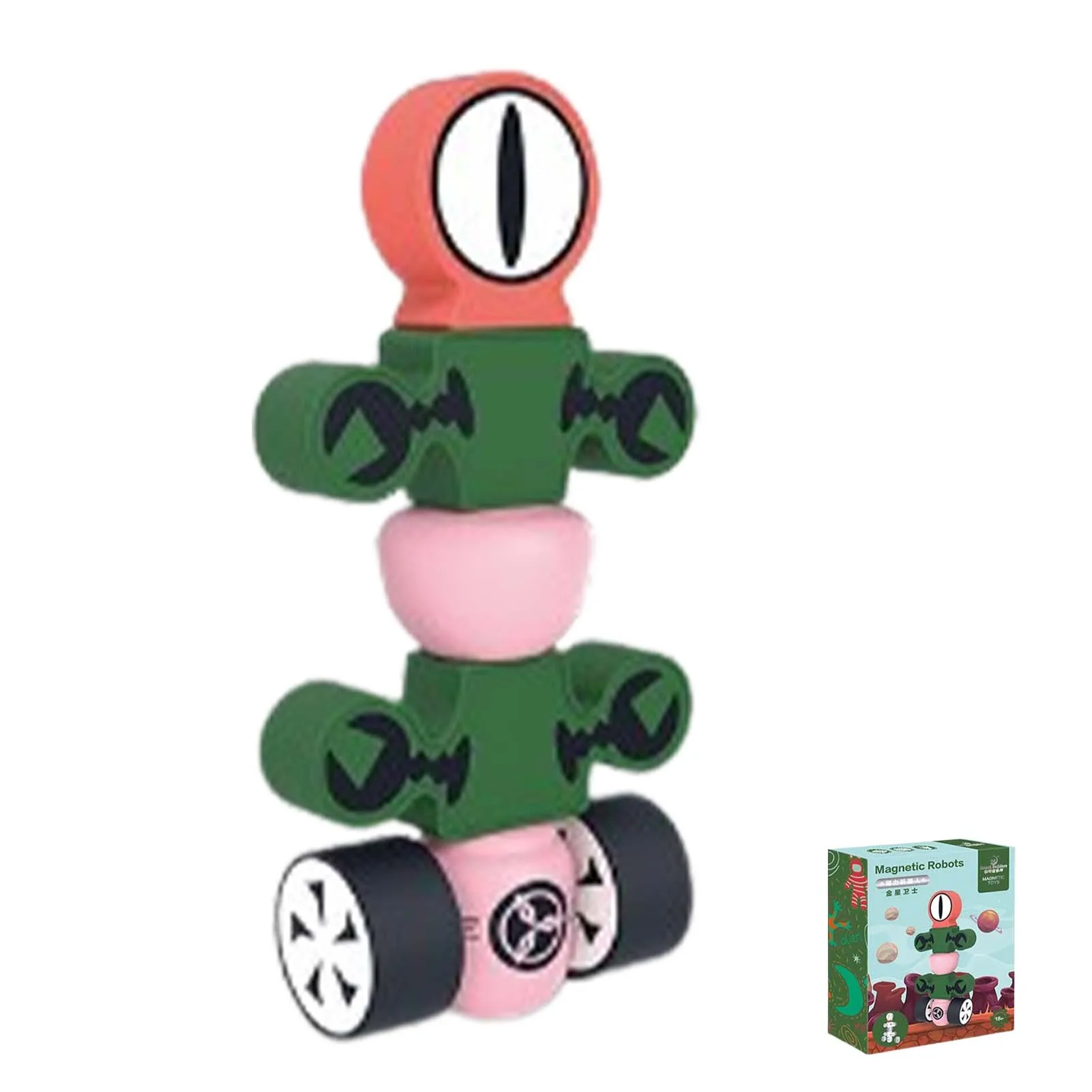 

Magnetic Robot Building Block Toys STEM Magnetic Discovery Play Set 3D Magnetic Building Bricks Toy Robot Construction
