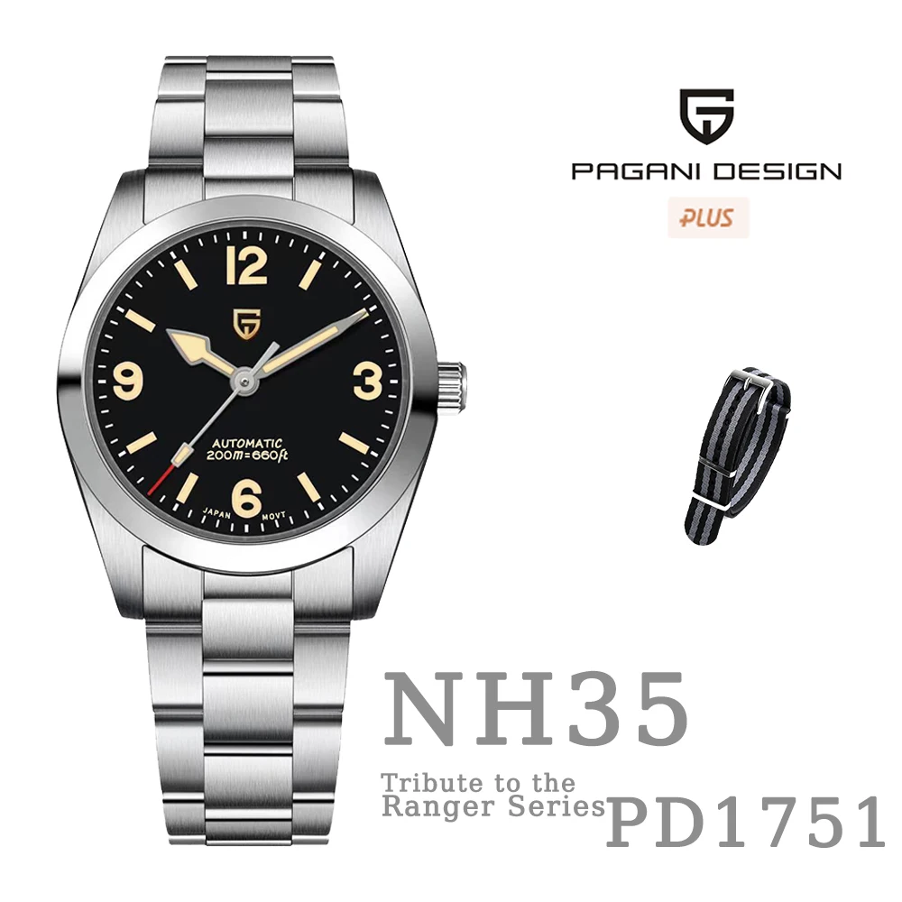

2022 New 36MM PAGANI DESIGN Men Automatic Mechanical Watches Fashion Sport Sapphire NH35 AR Coating 20Bar Relogio Masculino