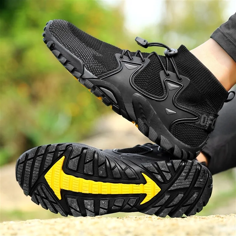 SENAGE Quality Hiking Shoes Summer Mesh Breathable Men Sneakers Outdoor Trail Trekking Mountain Climbing Sports Shoes Size 36-47