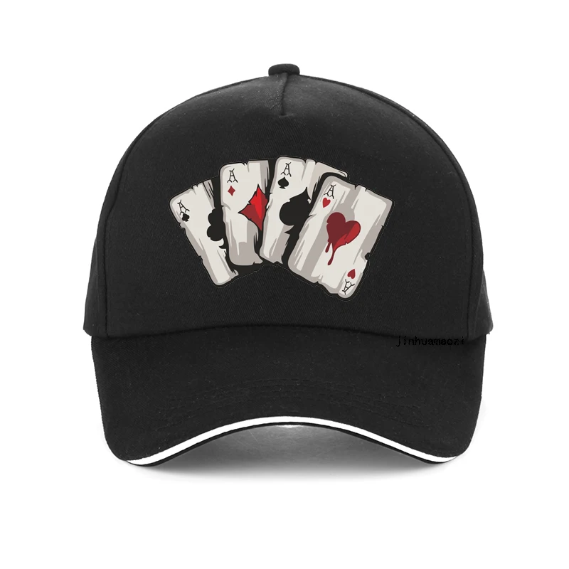 

New design cartoon playing cards100%Cotton Dad cap Old Playing Card Baseball caps fashion Unisex adjustable snapback hat gorras