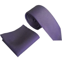 mens fashion patterned tie lilac tie handkerchief set