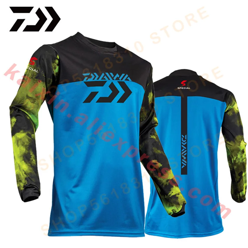 

2 Colors New Style A Men Fishing Clothes UV Protection Moisture Wicking Quick-drying Breathable Fishing Shirts