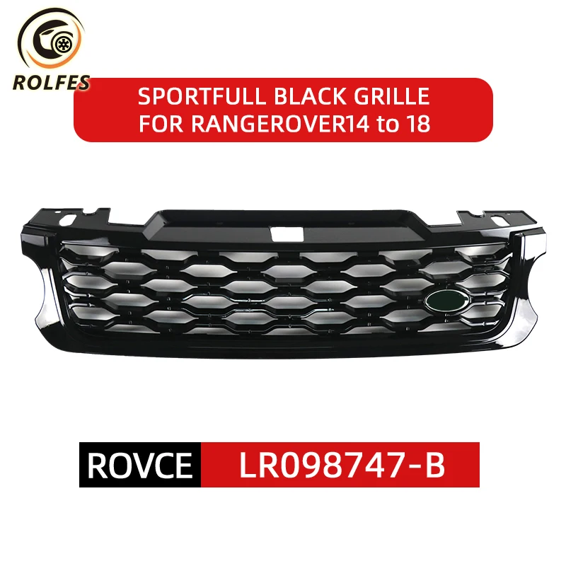 

Решетка переднего бампера автомобиля ROLFES для Land Rover Range Rover Sport L494 2014-2017 года, обновление 2018, новый стиль, сетчатая крышка, решетки