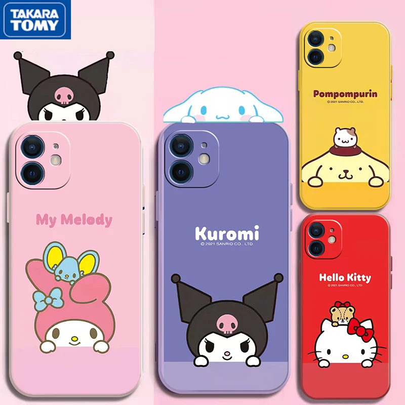 

Kuromi Hello Kitty CASE For IPhone 11 12 7 8P X XR XS XS MAX 11 12 pro 13 Pro max 13 Pro Max 2022 Cartoon Soft Shell Phone Case