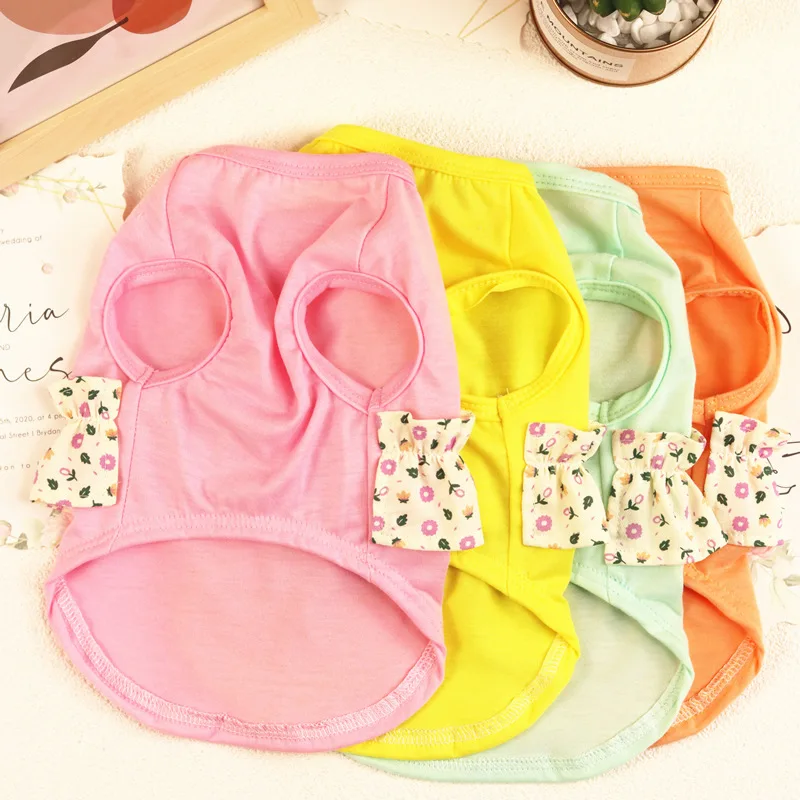 Летняя одежда для собак жилет с ремнями кошек и щенков костюмы йоркширского