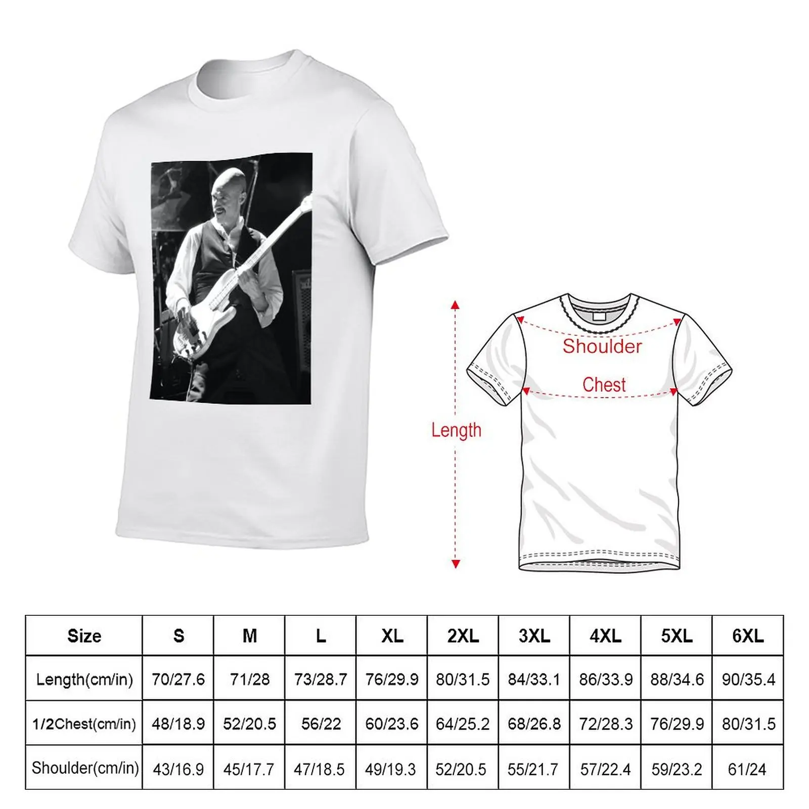 Tony Levin - BW футболка фотография Быстросохнущий дизайн на заказ ваш собственный