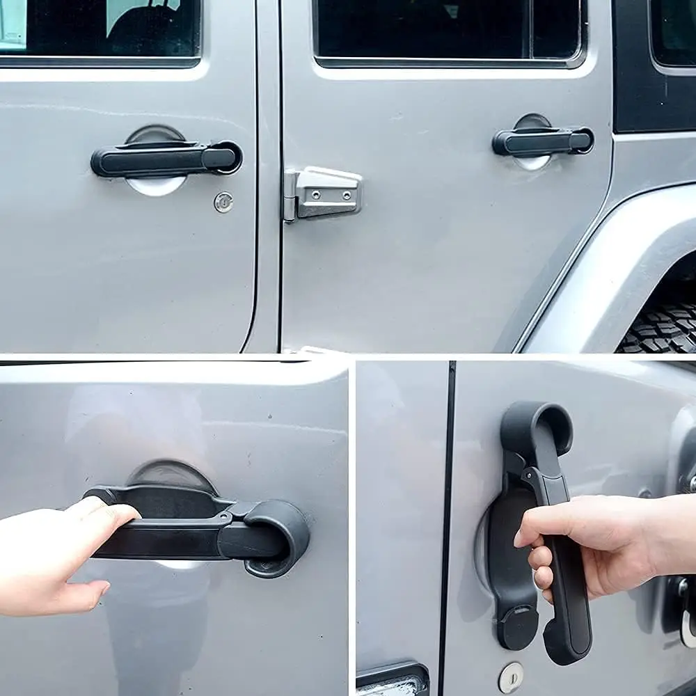 

Комплект автомобильных дверных ручек, совместимый с Jeep Wrangler JK JKU 2007-2018 гг., 4-дверные, без кнопки нажатия, внешние ручки, 5 шт.