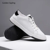 golden sapling fashion mens flats classics skateboard shoes for men leisure footwear genuine leather walking flat platform shoe