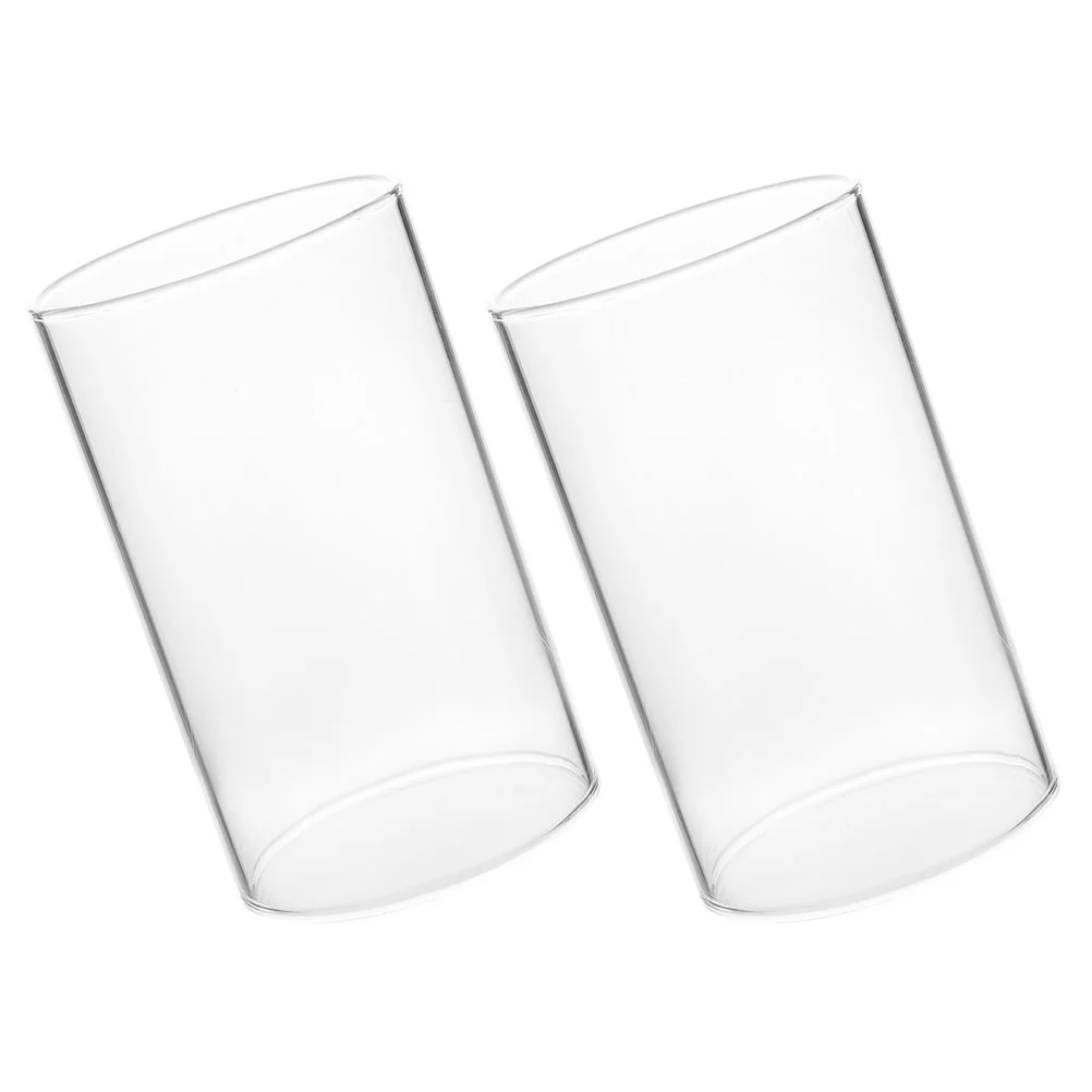 

Glass Cylinder Candleholder Decorative Glass Cloche Desktop Glass Cloche Glass Lid Clear Cover Candleholder Tube Shade