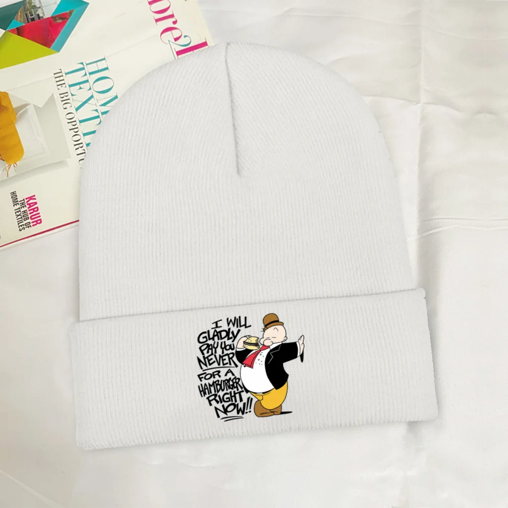 

Wimpi Skullies Beanie Popeye The Sailor American Cartoon Anime Comic Movie Knitted Bonnet Girls Boys Caps Brimless Elastic Hats