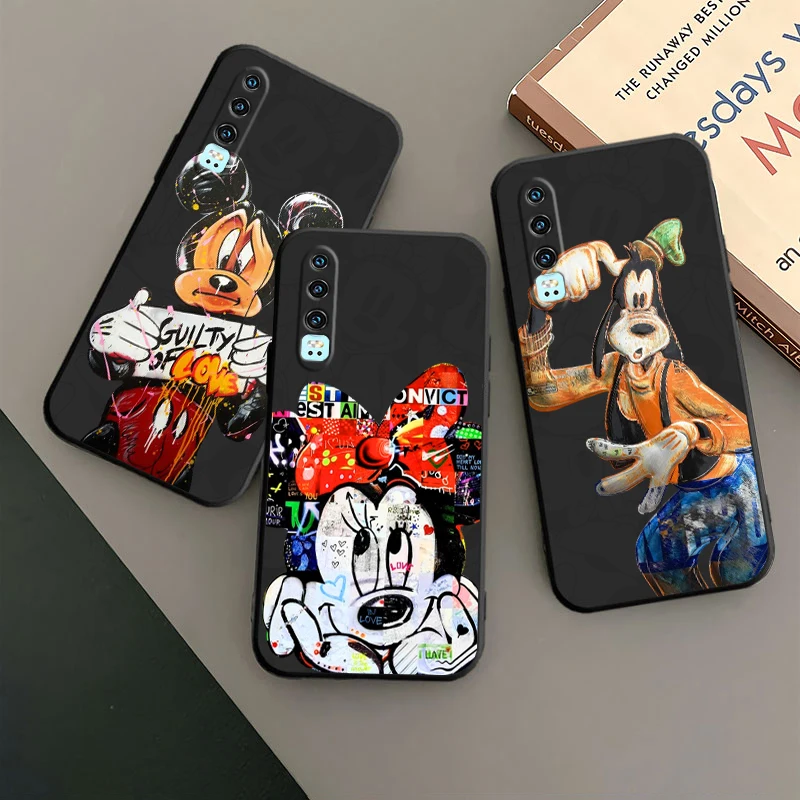 

Disney mickey minnie mouse Phone Case For Huawei P50 P40 P30 P20 Lite 5G Nova Plus 9 SE Pro 5T Y9S Y9 Prime Y6 Balck TPU