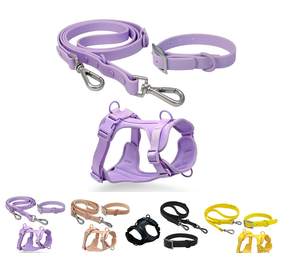 

PVC Dog Leash And Collar Pet Lead Leash Strong Heavy Duty Waterproof Rubber PVC Coated Fashion Dog Leash for Medium Large Dogs