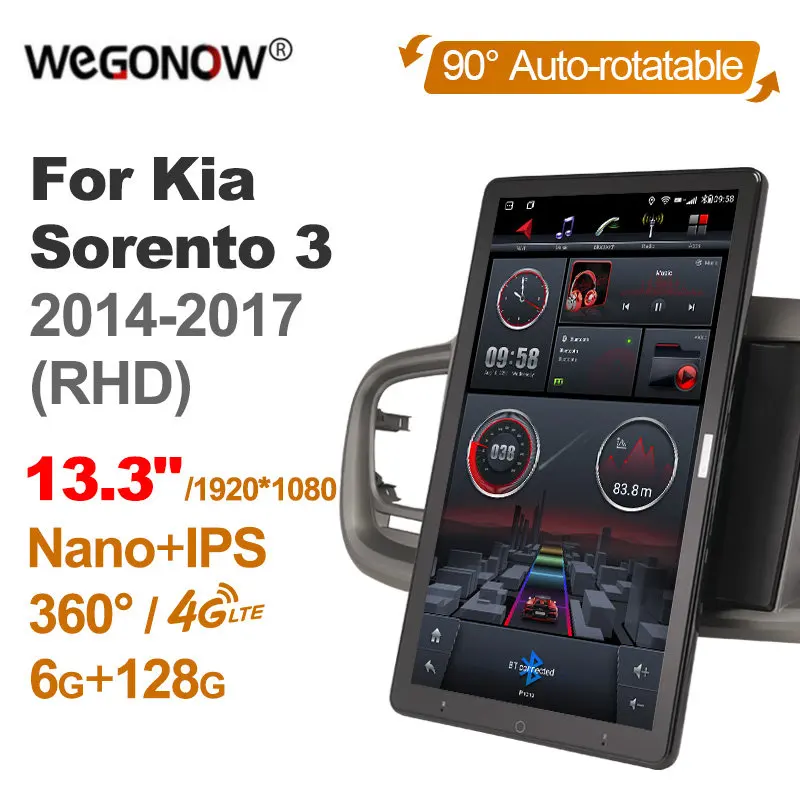 

1920*1080 Ownice Android10.0 for Kia Sorento 2015 2016 Car Radio Auto Multimedia Video Audio head Unit 13.3'' IPS Rotatable