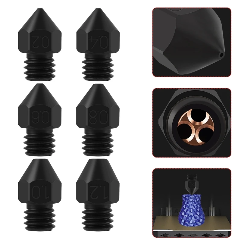 

Mk8 Hard Steel Nozzle CHT High Flow Cloned Nozzle High-Temperature And Wear-Resistant Nozzles 3D Printer Accessories Dropship