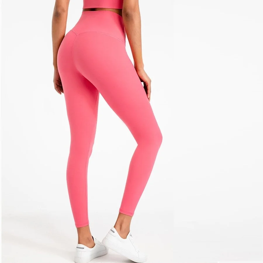 

Solid Color Multicolor Women Sport Pants Tight Athletic High Waist Fintess Yoga Leggings Butter Soft Gym Clothe Compression