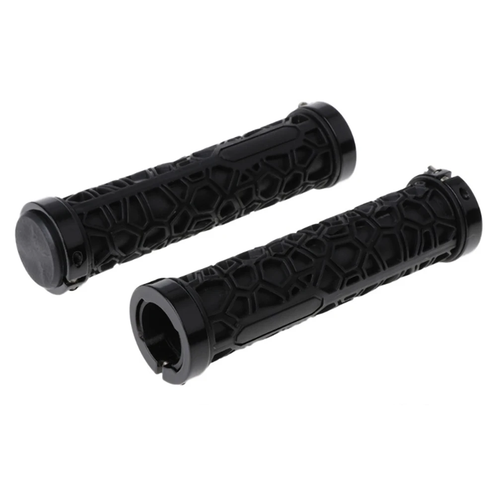 

Bicycle Grips Handlebar For MTB Bike Double Lock-On Rubber Grips Water Cube Anti-Slip 13cmx3.3cm For 22.2mm Black Red Blue Green