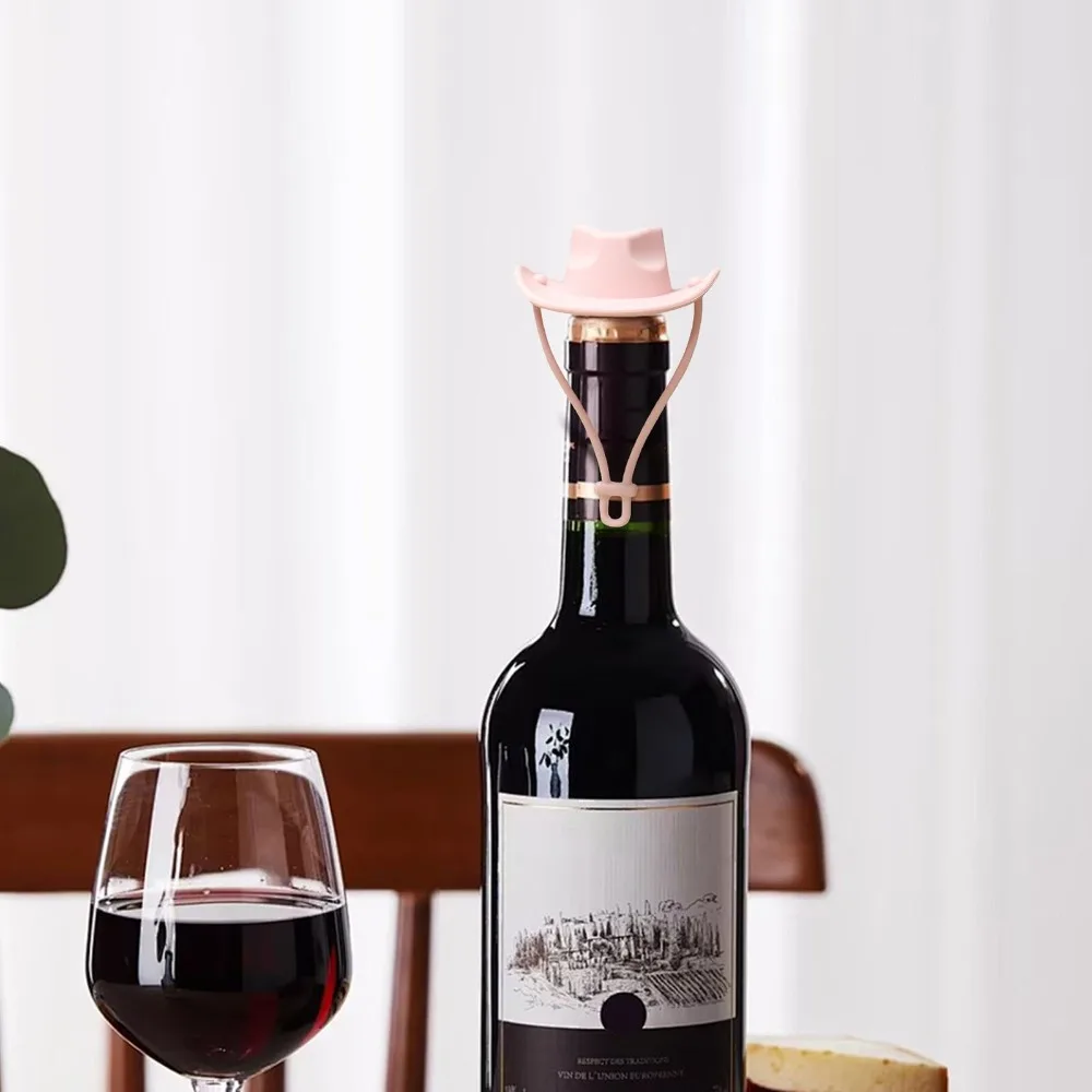 Силиконовая пробка для вина в форме ковбойской шляпы