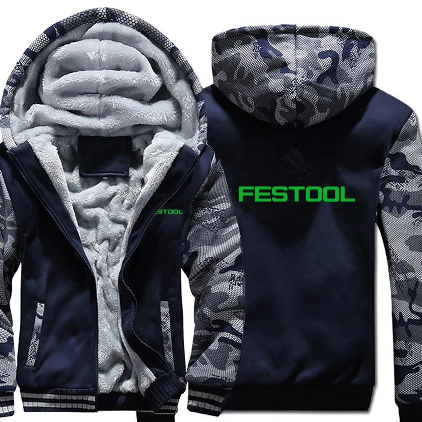 

Festool Tools Hoodies Camouflage Sleeve Jacket Hoody Zipper High Quality Winter Fleece Festool Tools Sweatshirt