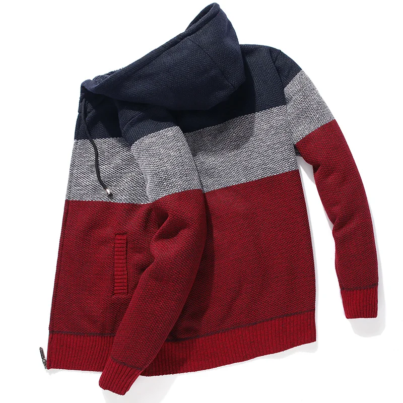 Add Plush and Thickened Coat for Men Autumn and Winter Korean Edition Trend 2023 New Casual Knitwear for Men's Autumn and Winter