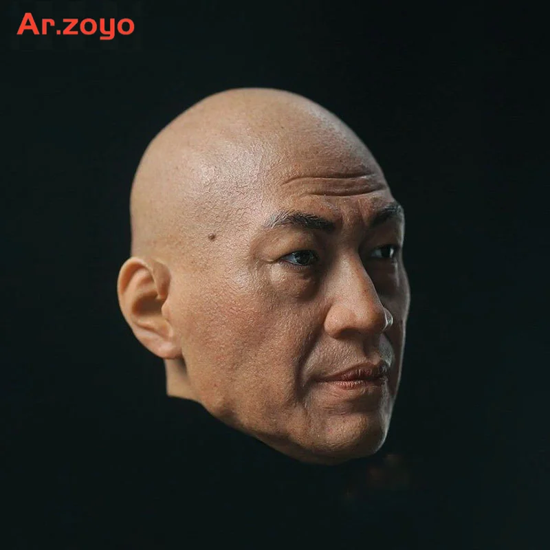 

1/6 Shi Zhaoqi Head Sculpt CYYTOYS S-02 Chinese Bald Actor Head Carving Fit 12'' Action Figure Body
