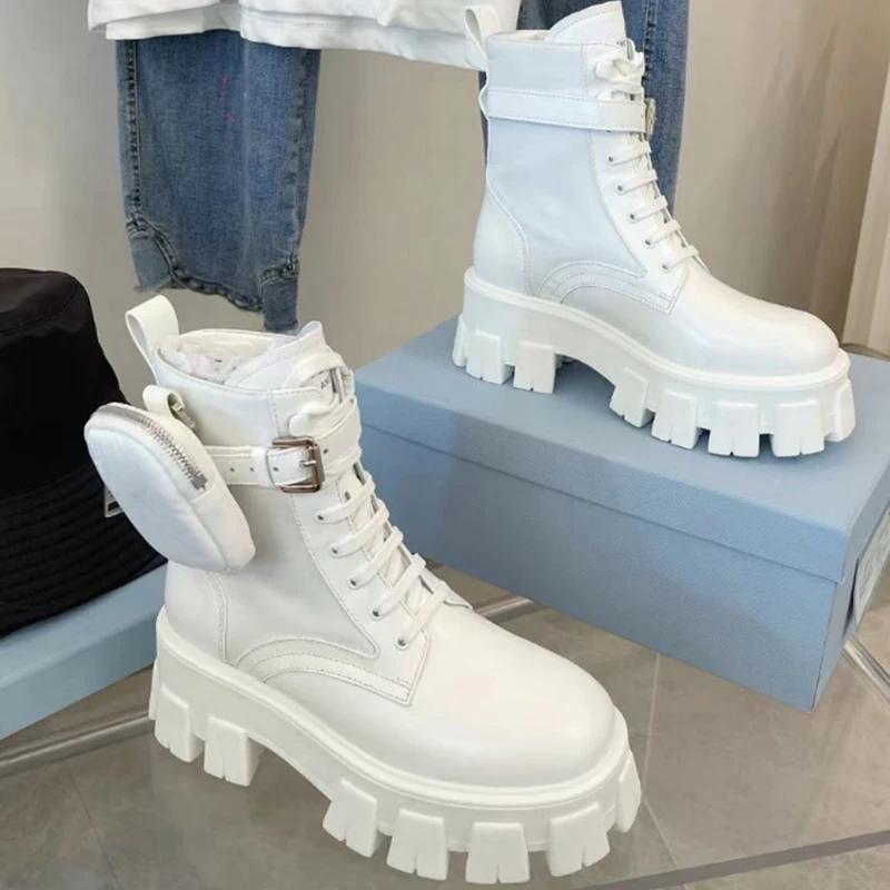 Женские ботильоны без застежек ПВХ круглый носок модельная обувь карамельные