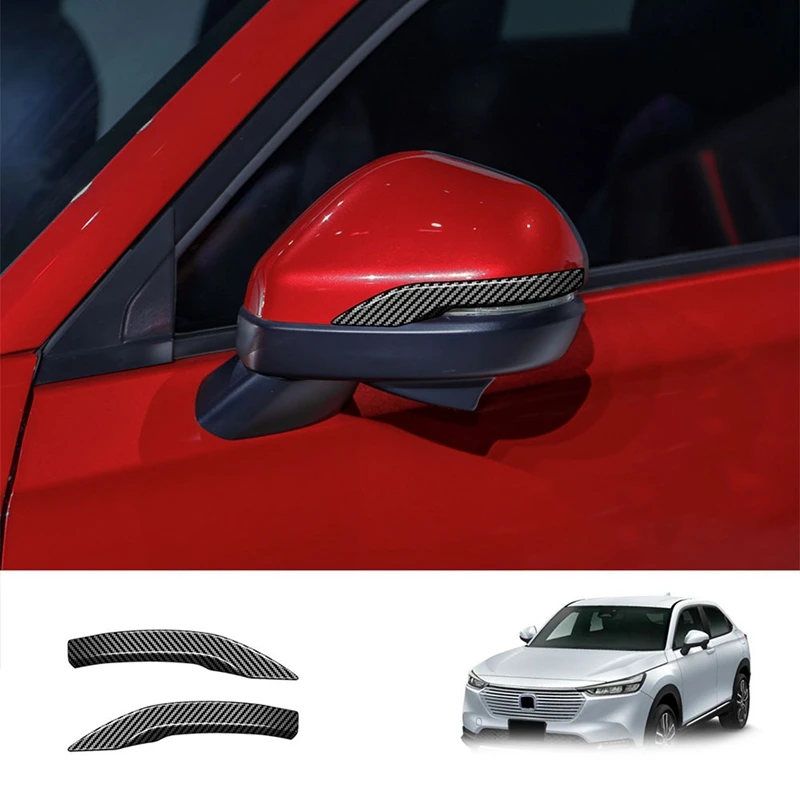 

For Honda HRV HR-V E:NS1 LHD 2021 2022 Accessories Rear Side View Rearview Mirror Cover Trim Carbon Fiber