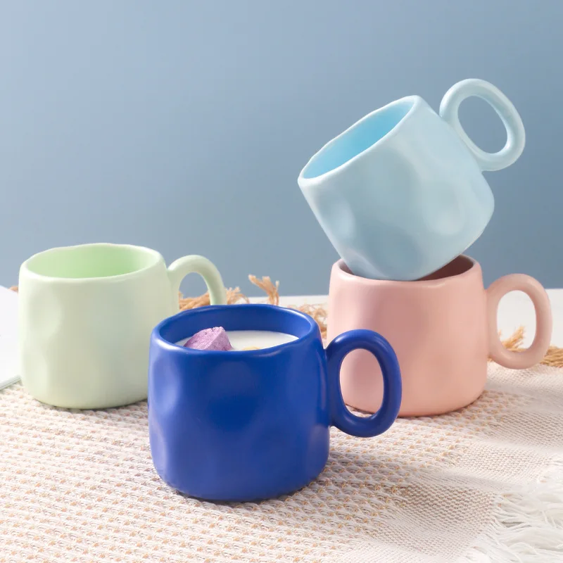 

NEW Korean Style INS Splash Mug Milk Coffee Cup Ceramic Couples Tea Cup Ice