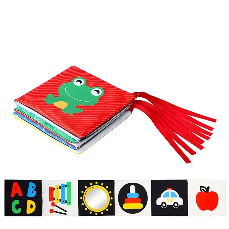 

Cloth Book For Babies Black And White Sensory Toys For Babies Early Development Interactive Book Stroller Soft Toys Gifts For Bo