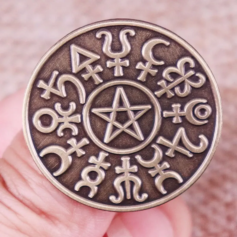 

XM-funny Alchemy Star pin badge backpack lapel pin accessory gift