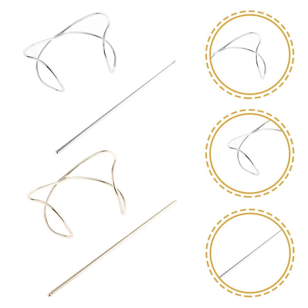 

Hair Bun Stick Shaped Accessories Clip X Cuff Holder Geometricalloy Cage Wedding Metal Sticks Slides