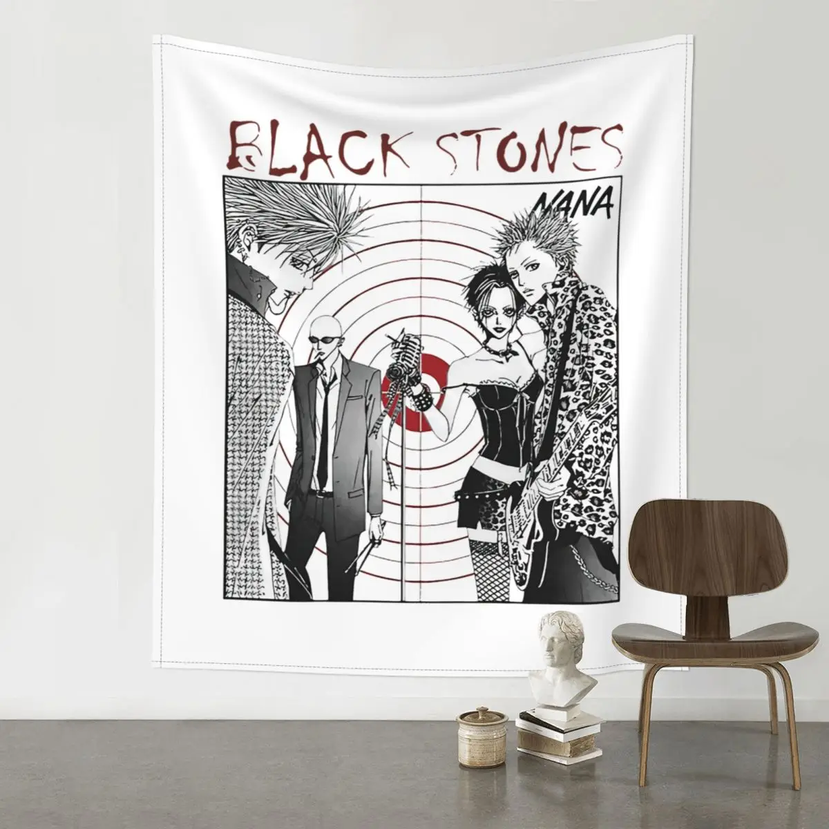 

Anime Black Stones Nana Osaki Tapestry Hippie Polyester Wall Hanging Manga Room Decor Background Cloth Art Wall Blanket