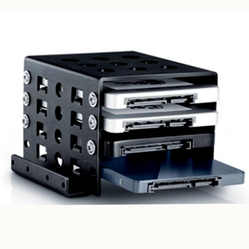 

4-Bay 3.5 Inch To 2.5 Inch Hard Drive Caddy Internal Mounting Adapter Bracket Aluminum Alloy Mobile Holder