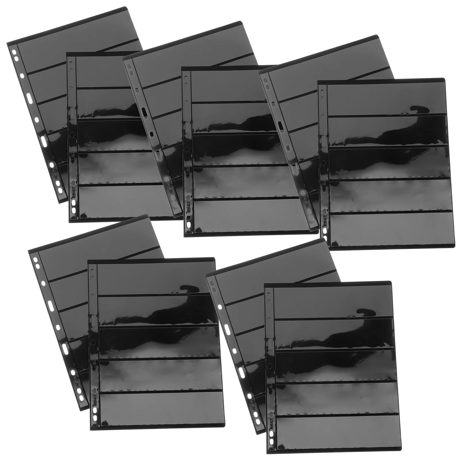

10Pcs Sheets of Binder Classification Stamp Storage Loose-leaf Commemorative Card Storage