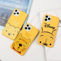 disney winnie the pooh phone case for iphone 13 12 11 pro max mini xs 8 7 6 6s plus x se 2020 xr candy yellow silicone cover