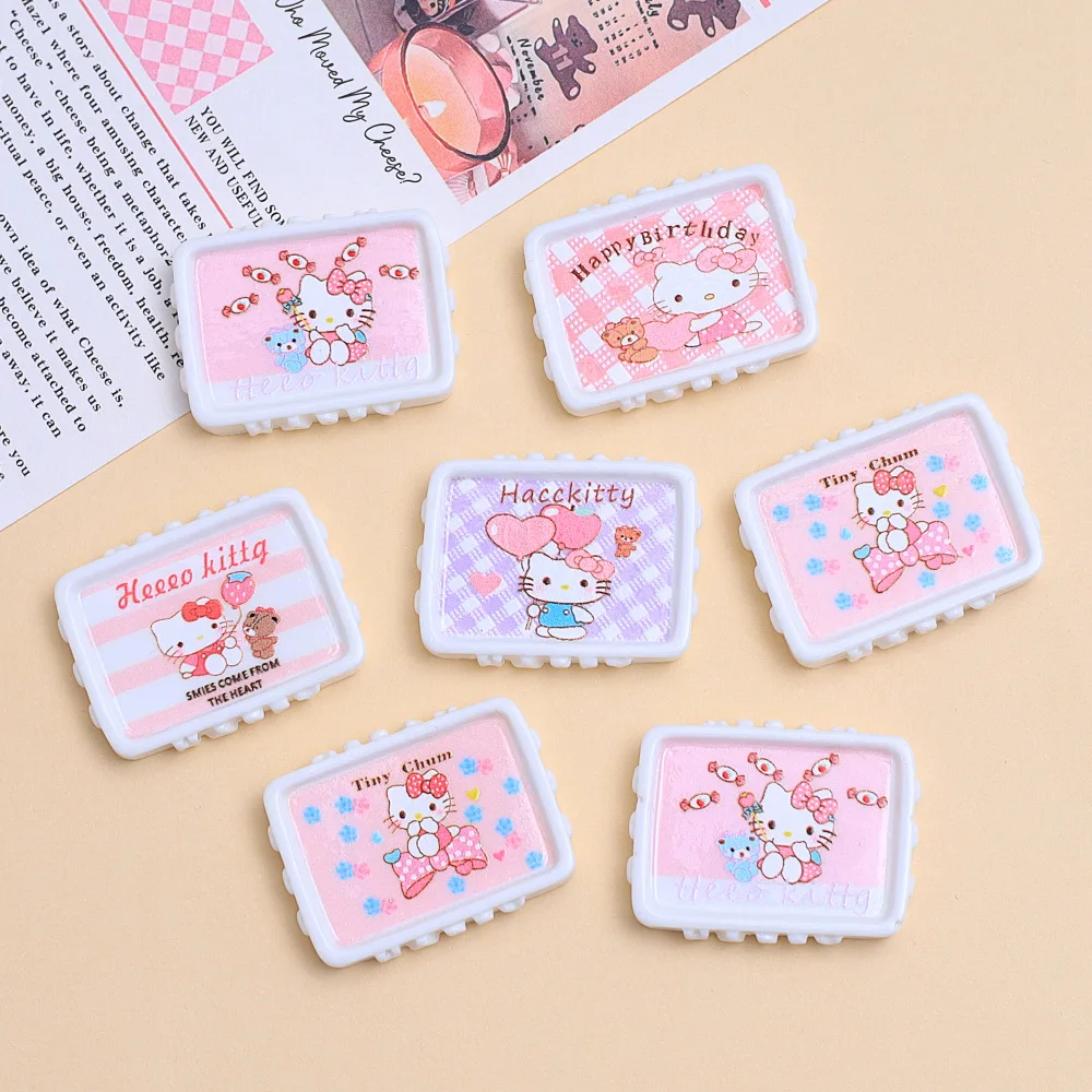 

10 шт. новая кавайная тарелка с мультяшным котом, серия мультяшных животных, смоляный альбом для вырезок, ювелирные изделия «сделай сам», детский подарок, шпилька, аксессуары A119