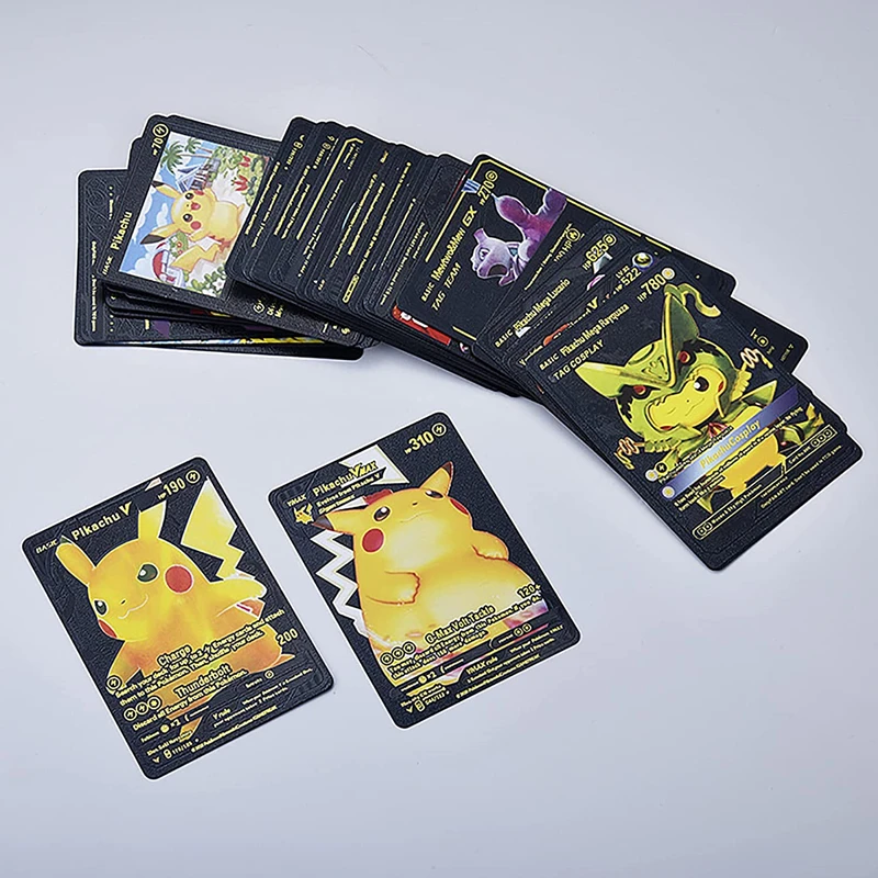 Новинка 11-55 шт. набор для испанской игры Pokemon модель TCG карточка из темного металла