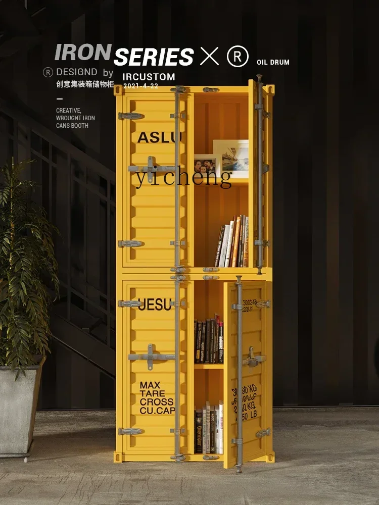 Шкаф для одежды в промышленном стиле красный Сетчатый фитнеса креативный