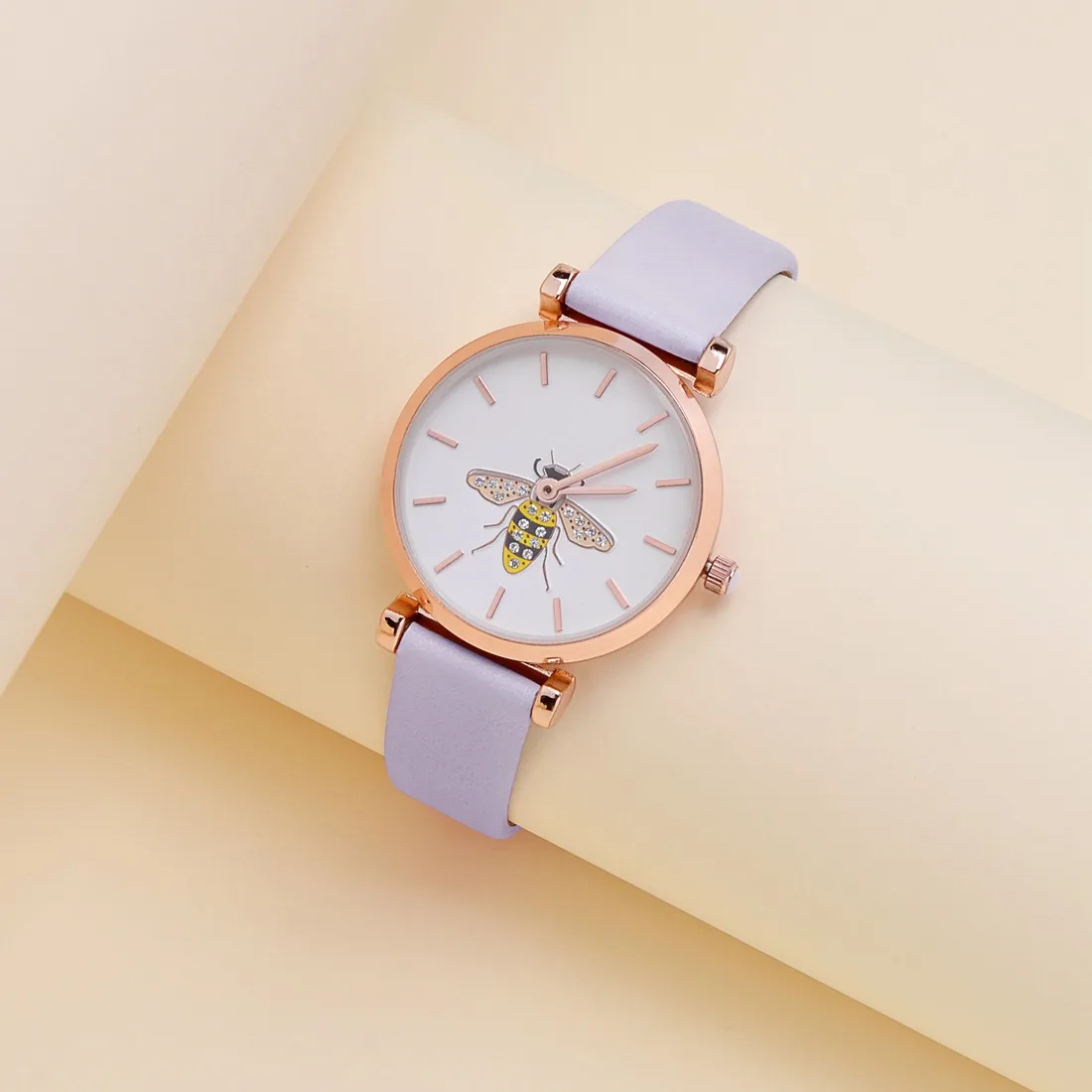 WOCCI 10mm 12mm 14mm 16mm 18mm 20mm 22mm Genuine Leather Watchband for Women with Golden Buckle Watch Accessories Replacement