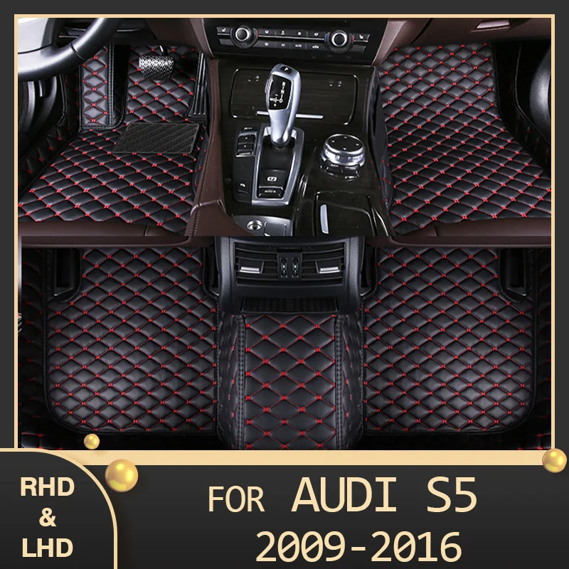 

MIDOON Car floor mats for Audi S5 Soft top hood 2009 2010 2011 2012 2013 2014 2015 2016 Custom auto foot Pads automobile carpet