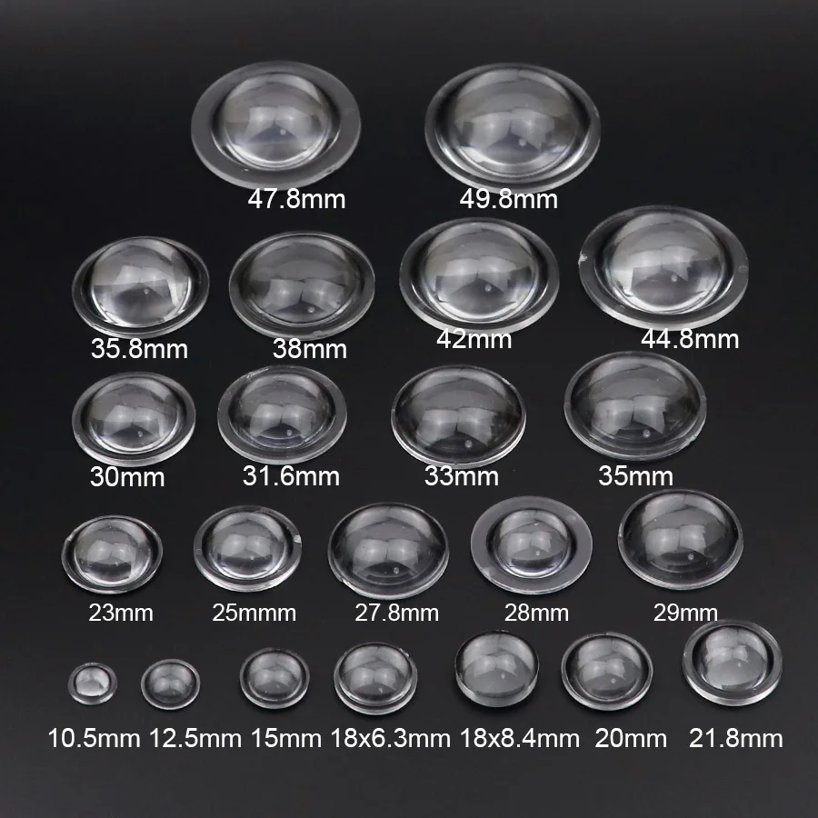 10 18 20 21.8 23 25 28 29 32 35 38 PMMA Plano Convex Acrylic Transparent Condenser Lens for Zoom LED Flashlight Bike Head Lamp - купить по