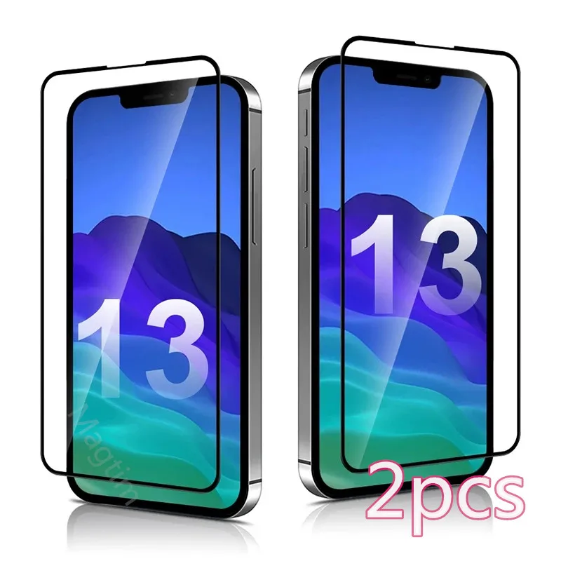

2 шт., защитные пленки на весь экран для iPhone 11, 12, 13 Pro, X, XR, XS MAX, Защитное стекло для iPhone 6, 7, 8 PLUS, SE2020, закаленное стекло