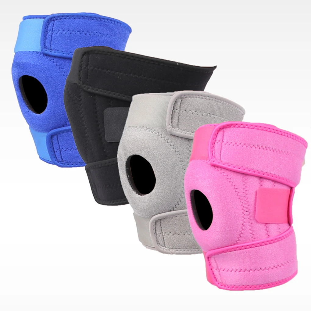 

Nylon Knee Support Portable Adjustable Silicone Gasket Basketball Bodybuilding Mountaineering Protective Brace Black