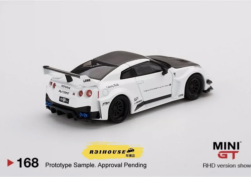 Фото 1:64 LBWK R35 WORKS 35GT-RR, ограниченная серия, литая под давлением модель автомобиля из сплава 168, украшения для взрослых, игрушки для мальчиков, подарки для детей №4