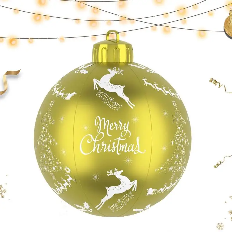 

Надувной Рождественский шар с дистанционным управлением, рождественские надувные шары из ПВХ с 4 режимами освещения, праздничный Гигантский Рождественский Декор