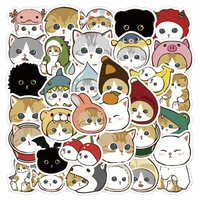 102040pcs cat in animal hat cartoon stickers diy laptop luggage skateboard graffiti decals sticker for kid toys gift