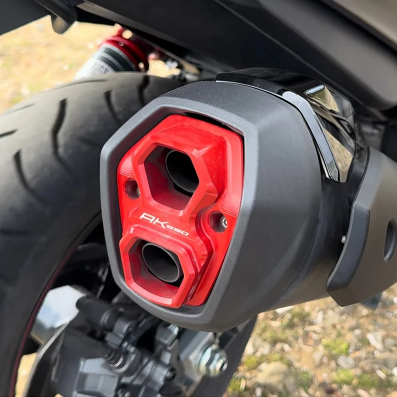 Фото Крышка наконечника выхлопной трубы мотоцикла с ЧПУ для KYMCO AK575 premium AK 575 PREMIUM 2025-2026 + модифицированные аксессуары, защита системы №2