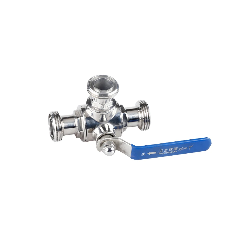 

Sanitary 3 Way Ball Valve T ISO Thread/ SMS 1/2" to 1-1/2" 3 Way Stainless Steel SS304 for Homebrewing Valve Food Grade