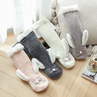 Winter Floor Non-slip Socks Lamb Fleece Home Sleep Socks Cover Snow Slippers Carpet Socks Leg Warmers Fashion Furry Leg Warmers