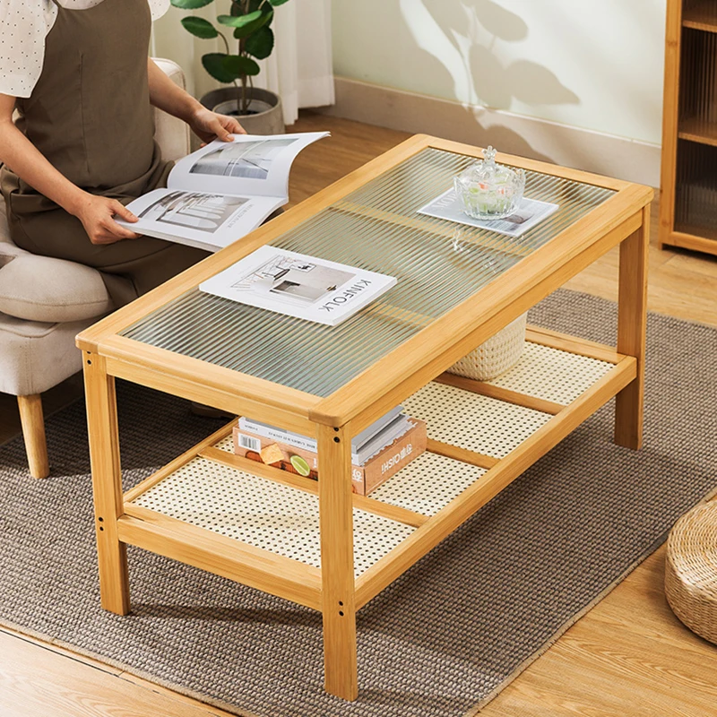 

Glass Hall Coffee Table Living Room Dining Solid Household Side Table Round Corners Simple Side Table Modern Furniture LSL150YH